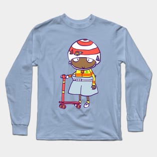 sarah and duck scooter boy / children's cartoon Long Sleeve T-Shirt